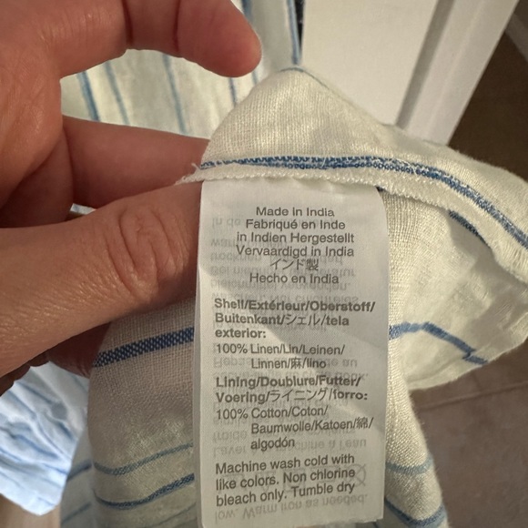 Madewell Midi Dress in Linen Stripe NWT - Picture 8 of 8